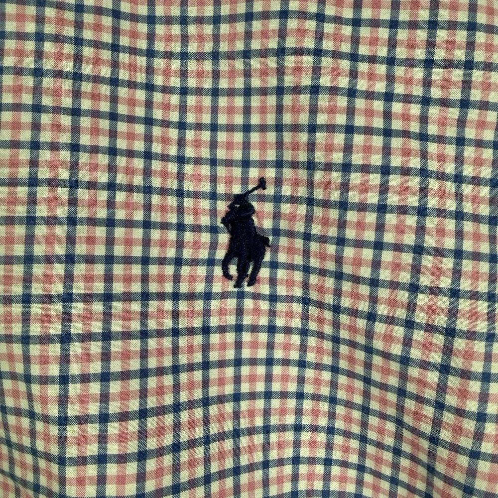 Polo Ralph Lauren Button Down‎ Shirt Mens Small Pink Blue Plaid Dress Spring